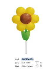 126023 - FLORES OBREIA C/FOLHAS 4,5CM (100)