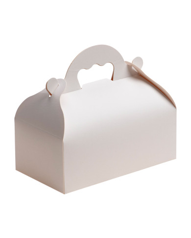 542019 - CX CARTÃO BRANCA PASTELARIA C/ ASA 10X18X7CM