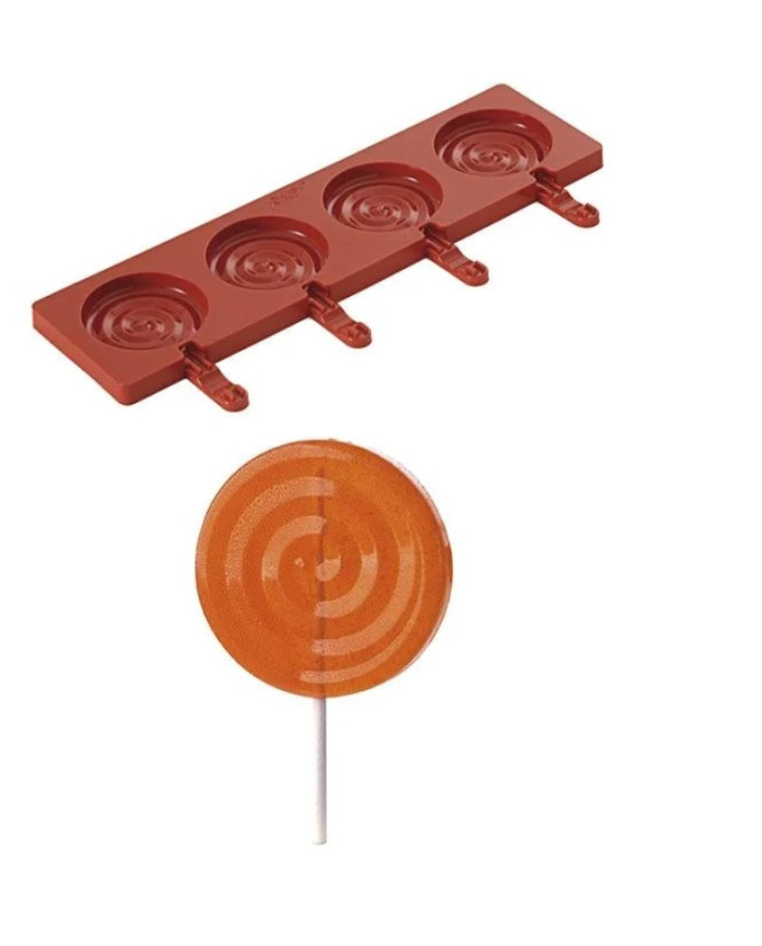 POP01 - MOLDE PARA CHUPAS RED 72X12MM-4 MOLDES