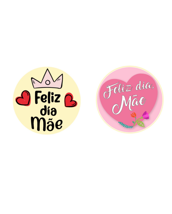 A1086 - PLACAS CHOCOLATE FELIZ DIA DA MÃE (60UNID)