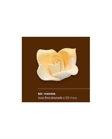 ROSA FINA DOURADA C/35 BRANCO - 10400406B