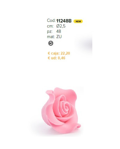 11248B - ROSA AÇÚCAR ROSA 2,5CM (48 UNID)