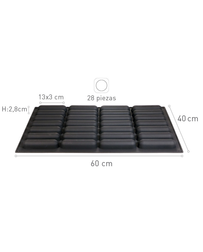 528469 - MOLDE SILICONE PARA 28 ECLAIRS