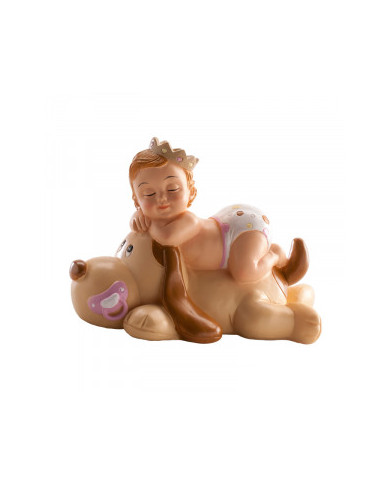 BONECO BATIZADO MENINA C/CÃO - 310121