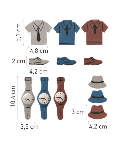 205224 - DECORAÇÃO AÇÚCAR DIA DO PAI (3 CORES)