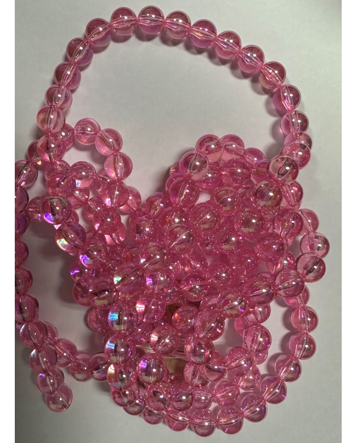 24030B -DECORAÇÕES FIO DE PEROLA ROSA