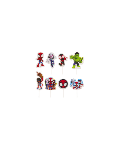 354165 - CAKE TOPPER 8 DESENHOS SPIDEY 16 UNIDS