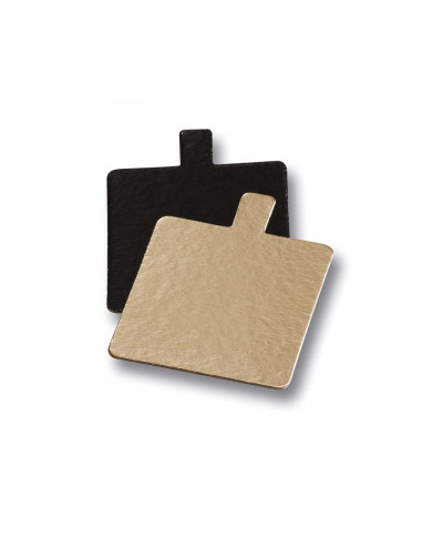 MINI DISCOS QUADRADOS OURO/PRETO 80X80 C/200 UN - REFª 540091