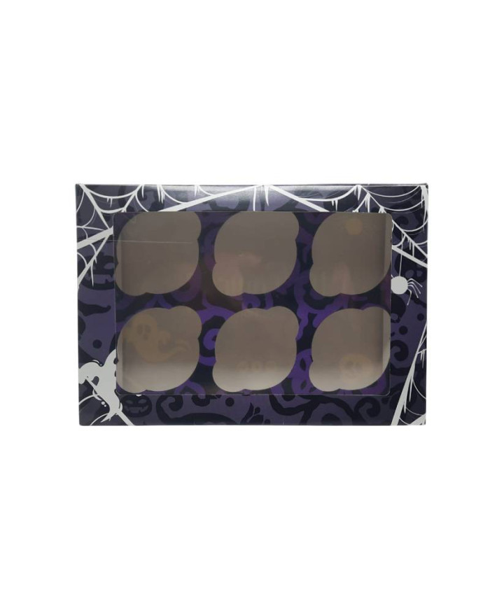AZ01562 - CX P/ 6 CUPCAKE HALLOWEEN  24,3 X 16,5 X 7,50