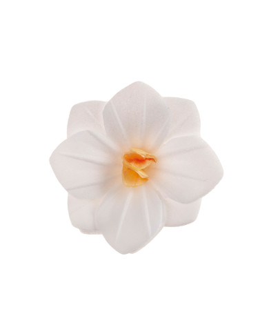 126188 - FLOR OBREIA BRANCA 4CM (18 UNID)