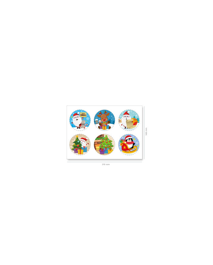 MINI DISCOS NATAL 5,8CM (12) - 236031