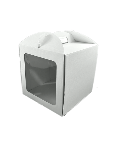 AZ01089 - CAIXA DE BOLO COM PEGA E JANELA 25 x 25 x 26