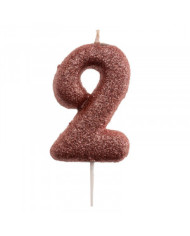 VELA ROSA C/PURPURINA