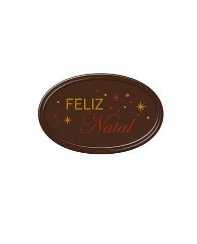 427998 - PLACA CHOC NEGRO FELIZ NATAL (60)