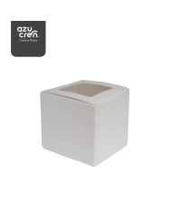 AZ01576 - CX BRANCA P/ 6 CUPCAKE 24 X 16.7 X 7,50