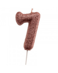 VELA ROSA C/PURPURINA