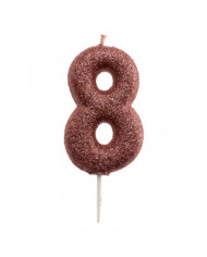 VELA ROSA C/PURPURINA