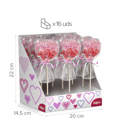 217125 - LOLLIPOPS MARSMALLOW  S VALENTIM (16 UNIDS)