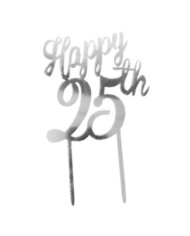 DE98782 - CAKE TOPPER ÁRVORE DE NATAL OURO 16,5 X 8