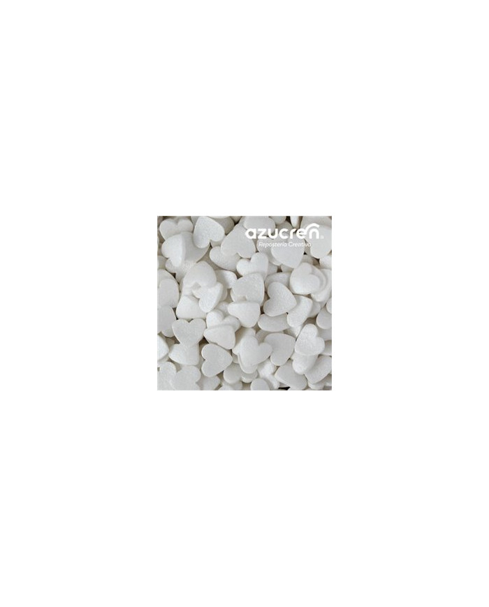 AZ01384 - CORAÇÕES EM AÇÚCAR BRANCOS 60 GR (SEM E171)