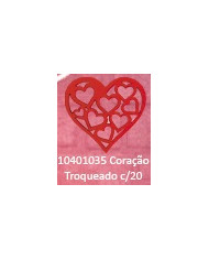 10401035 - CORAÇÃO  TROQUEADO C/ 20