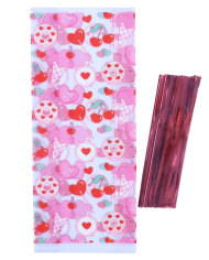 VD24TB036  - 20 BOLSAS PLASTICO PARA DOCES  DIA NAMORADOS