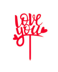 354113 - TOPPER LOVE YOU 13,5X10CM
