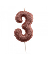 VELA ROSA C/PURPURINA