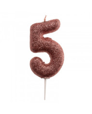 VELA ROSA C/PURPURINA