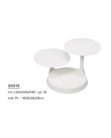 SUPORTE P/BOLOS 3 ANDARES BRANCO - 30015