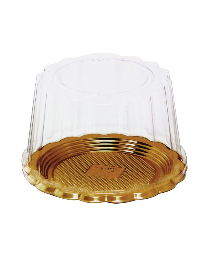 MF40095 - MINI PRATO DE PLÁSTICO DOURADO 9,5 CM
