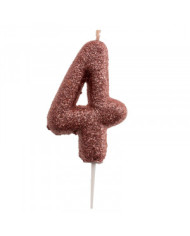 VELA ROSA C/PURPURINA