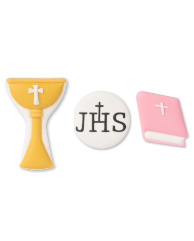 27012B - KIT SÍMBOLOS DE AÇUCAR CRISMA MENINA (3 PC)