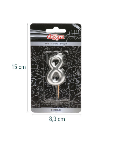 VELA COMIC PRATA 7,5 CM