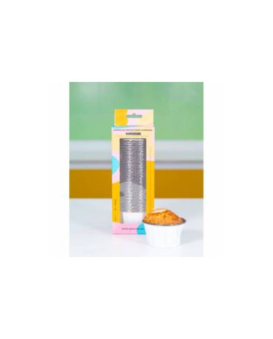 AZ01683 - CÁPSULAS DE FESTA BRANCO/PRATA D 5 X 4 CM - 50 UNID