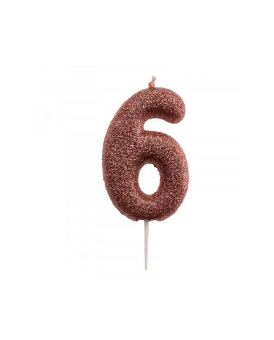 VELA ROSA C/PURPURINA