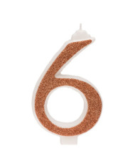 345356 - VELA OURO C/PURPURINA H13CM Nº6