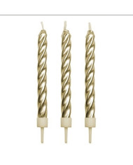 CA019 - VELAS DOURADAS TORCIDAS 62 MM (10 UN) -