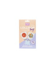 BL501-BOLSAS LOLLIPOP C/ LAÇOS PRATA 25UNID