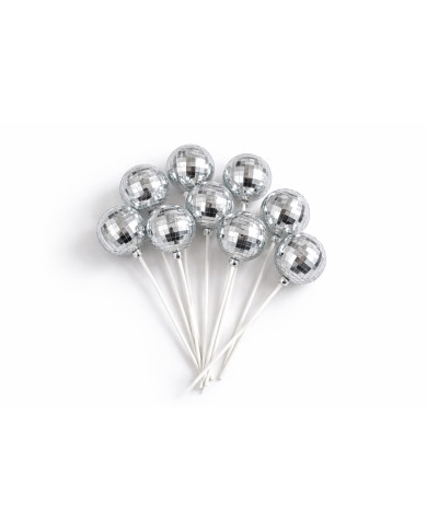 BOLAS DE DECORAÇÃO ESPELHADAS PRATA C/20 UN