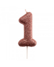 VELA ROSA C/PURPURINA