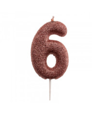 VELA ROSA C/PURPURINA