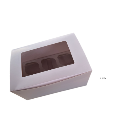 AZ01105 - CAIXA 6 CUPCAKES DE 12CM DE ALTURA