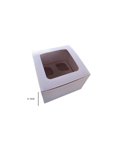 AZ01104 - CAIXA 4 CUPCAKES DE 12CM DE ALTURA