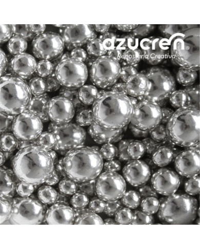 DE63872- MIX  PEROLAS PRATA METALIZADAS 4-6-8 MM (90 GR)