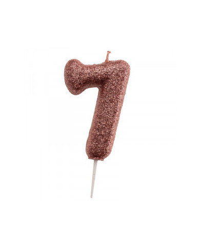 VELA ROSA C/PURPURINA