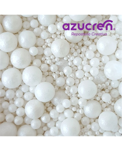 DE64130 - MIX PEROLAS BRANCAS 1,5 MM + 4MM + 7MM  (90 GR)