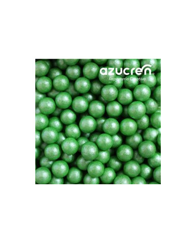 AZ01181 - PÉROLAS DE AÇÚCAR VERDE 7 MM (90 GR)