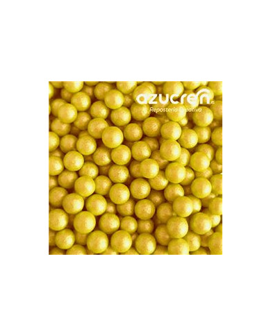 AZ01167 - PÉROLAS DE AÇÚCAR AMARELO 7 MM (90 GR)