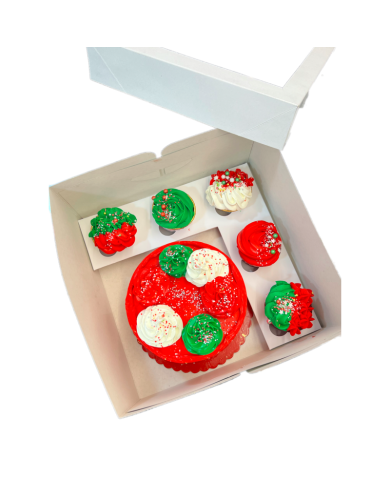 AZ01213 - CAIXA MISTA PARA BOLOS 20CM + 5 CUPCAKES